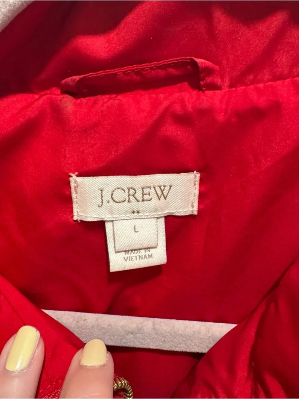 J. Crew Factory Quilted Red Puffer Vest - Picture 2 of 5